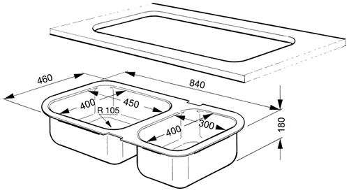 2.0 Bowl Stainless Steel Undermount Kitchen Sink. additional image