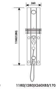 Winnipeg 4 Jet Shower Panel. additional image