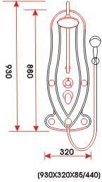 Surf 4 Jet Shower Panel. additional image