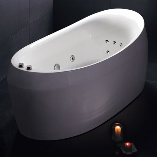 Freestanding Double Ended Whirlpool Bath. 1800x900mm. additional image