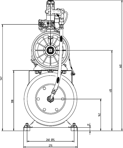 Single Flow Pump With Tank (+/- Head. 3.2 Bar). additional image