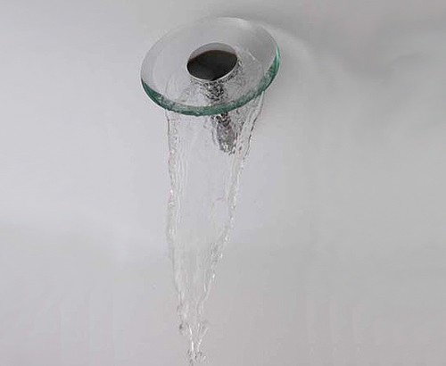 Glass Waterfall Shower Head. 180mm. additional image