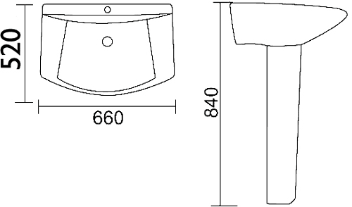 Square designer four piece bathroom suite with 1 tap hole basin. additional image