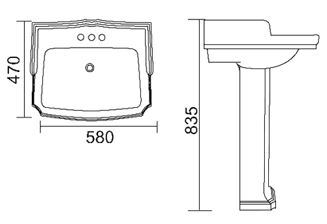 Traditional four piece bathroom suite with 1 tap hole basin. additional image