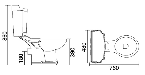 Traditional four piece bathroom suite with 1 tap hole basin. additional image