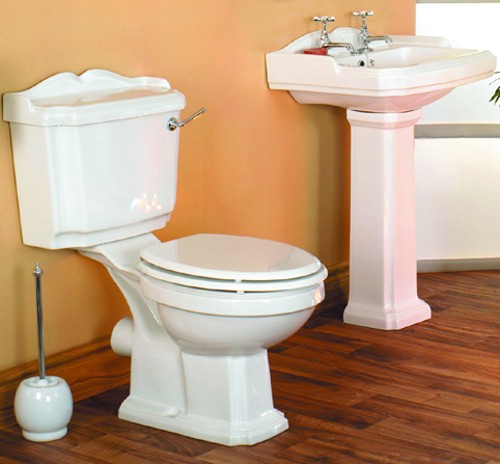 Traditional four piece bathroom suite with 2 tap hole basin. additional image