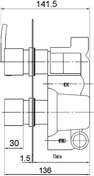 Twin concealed thermostatic shower valve additional image