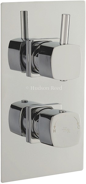 Twin concealed thermostatic shower valve additional image