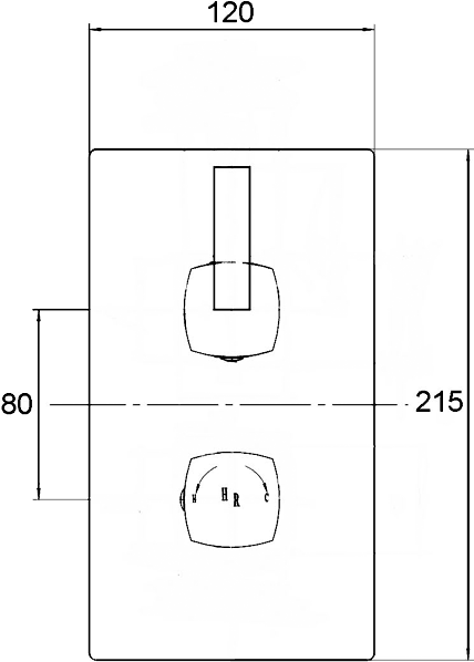 Twin concealed thermostatic shower valve additional image