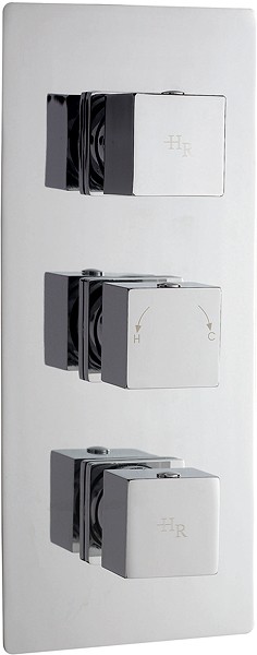 Triple Concealed Thermostatic Shower Valve (Chrome). additional image