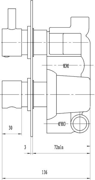 Twin Thermostatic Shower Valve, Slide Rail & Handset. additional image