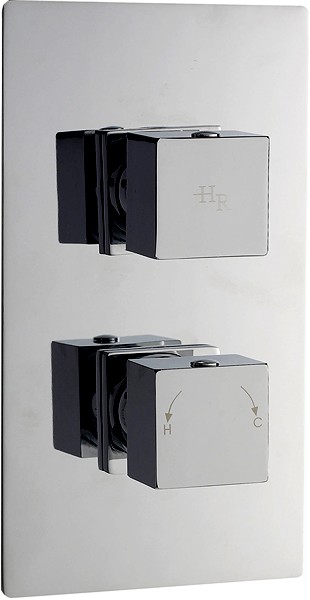 Twin Concealed Thermostatic Shower Valve With Diverter. additional image