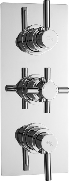 Triple Concealed Thermostatic Shower Valve With Diverter. additional image