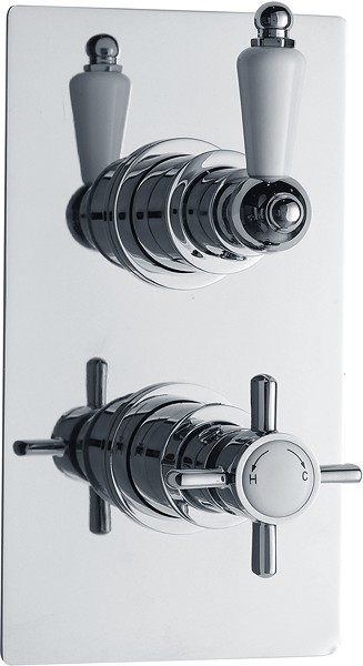 Twin Thermostatic Shower Valve (Chrome) additional image