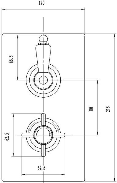 Twin Thermostatic Shower Valve (Chrome) additional image