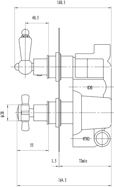 Twin Thermostatic Shower Valve (Chrome) additional image