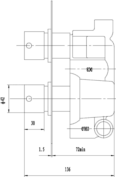 Twin Concealed Thermostatic Shower Valve (Chrome). additional image