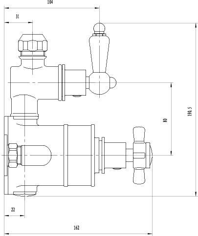 1/2" Twin Thermostatic Shower Valve (Chrome) additional image