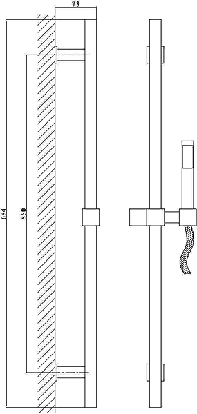 3/4" Thermostatic Shower Valve, Diverter, Head & Slide Rail. additional image