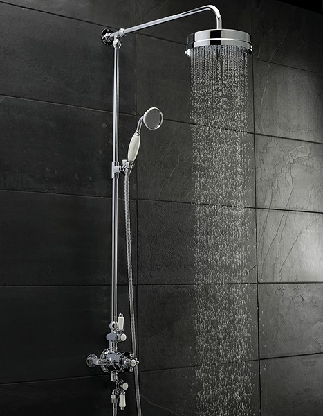 Triple Thermostatic Shower Valve & Rigid Riser Set. additional image