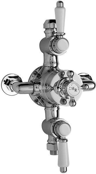 Triple Thermostatic Shower Valve & Rigid Riser Set. additional image