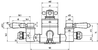 Triple Thermostatic Shower Valve & Rigid Riser Set. additional image