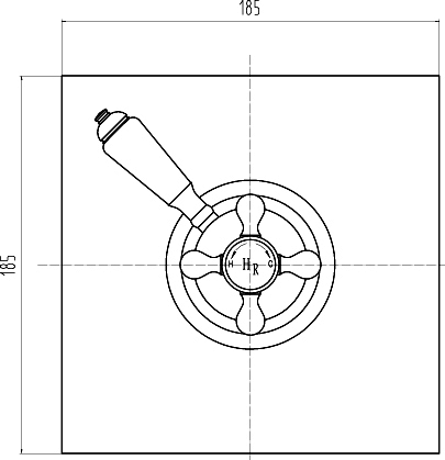 Dual concealed thermostatic shower valve. additional image