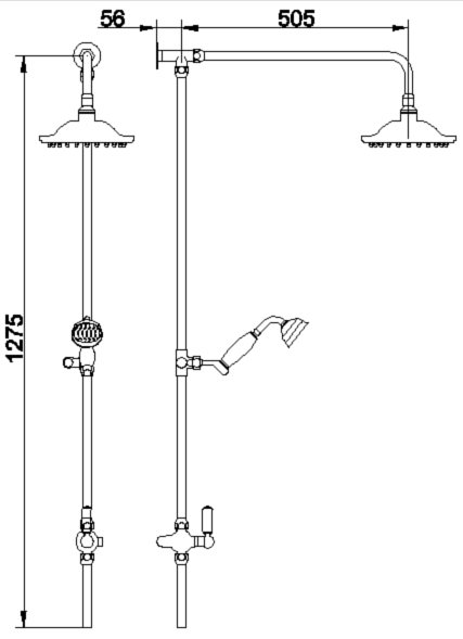 Dual Thermostatic Shower Valve & Grand Rigid Riser. additional image