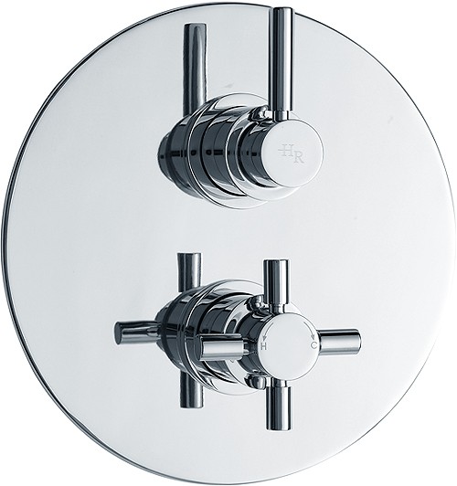 Twin concealed thermostatic shower valve additional image