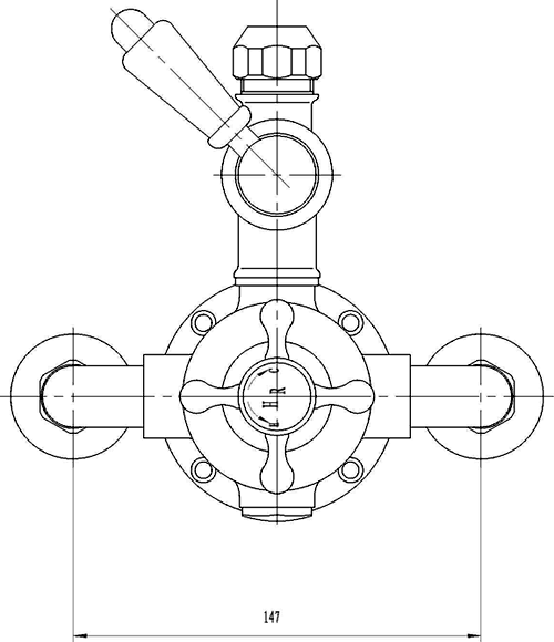 Dual exposed thermostatic shower valve. additional image