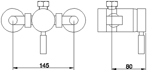 Manual single lever shower valve additional image