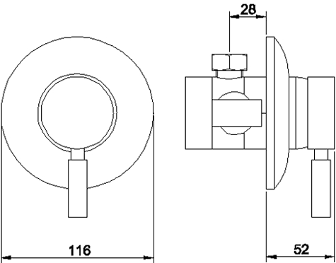 Manual Concealed Shower Valve & Fixed Shower Head. additional image