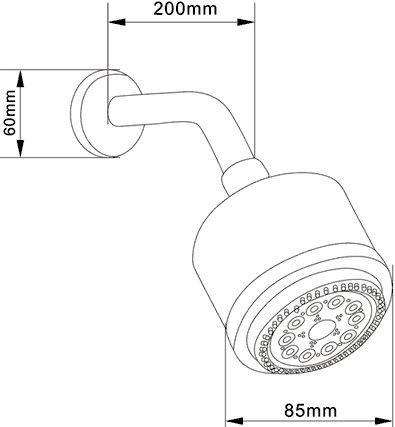 Manual Concealed Shower Valve & Multi Function Shower Head. additional image
