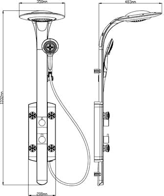 Prophecy Shower Panel. Thermostatic. additional image