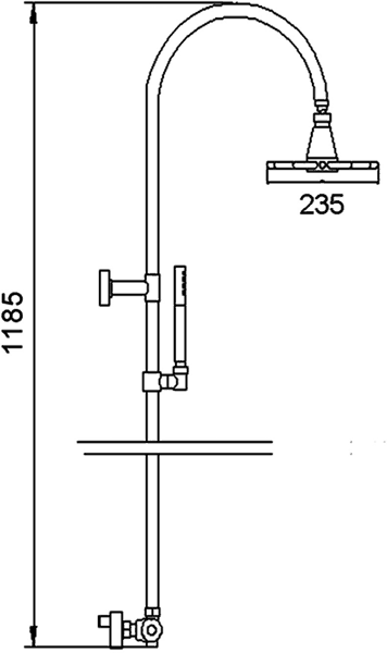 Thermostatic Bar Shower Valve & Infinity Riser Set. additional image