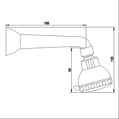 Modern 3 function fixed shower head and arm additional image