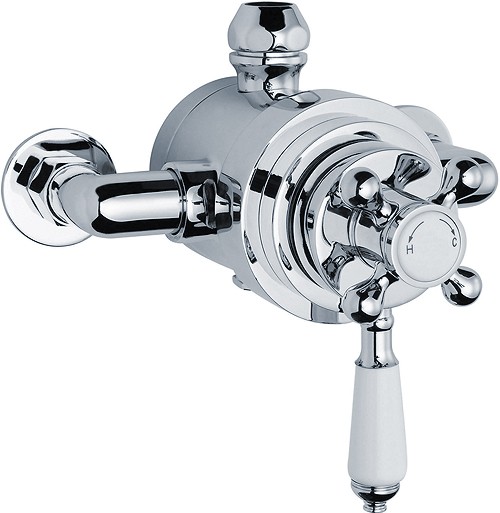 Traditional Dual Exposed Thermostatic Shower Valve. additional image