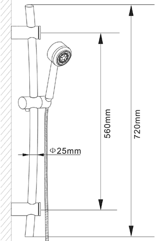 Twin Thermostatic Shower Valve, Diverter, Head & Slide Rail. additional image