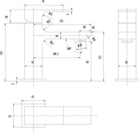 Basin Mixer & Bath Shower Mixer Tap Set (Free Shower Kit). additional image