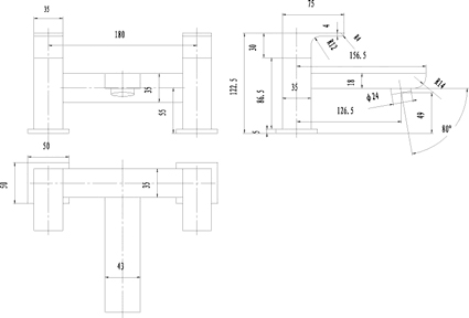 Basin Mixer & Bath Filler Tap Set (Chrome). additional image