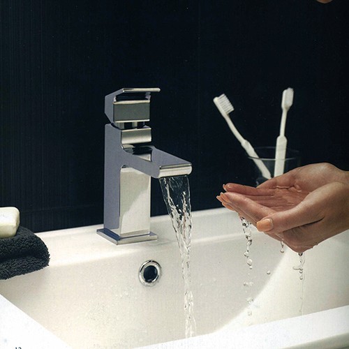 Bath Filler Tap & Waterfall Basin Tap (Chrome). additional image