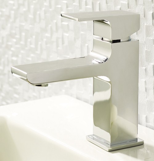 Mono Basin Mixer Tap With Push Button Waste (Chrome). additional image