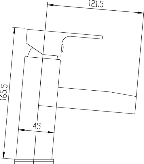 Waterfall Basin Tap (Chrome). additional image