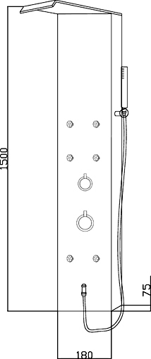 Mix Shower Panel. Thermostatic. additional image