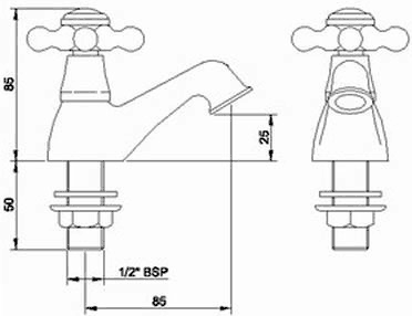 Basin taps (pair) additional image