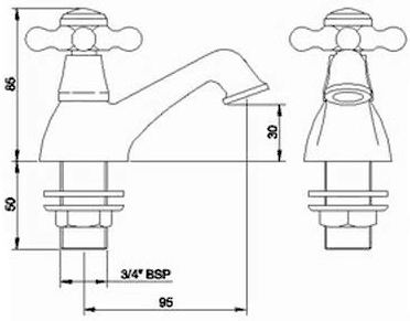 Bath taps (pair) additional image