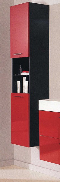 Wall Storage Cabinet (Red & Black). 1600x350x300mm. additional image