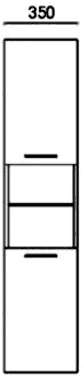 Wall Storage Cabinet (Red & Black). 1600x350x300mm. additional image