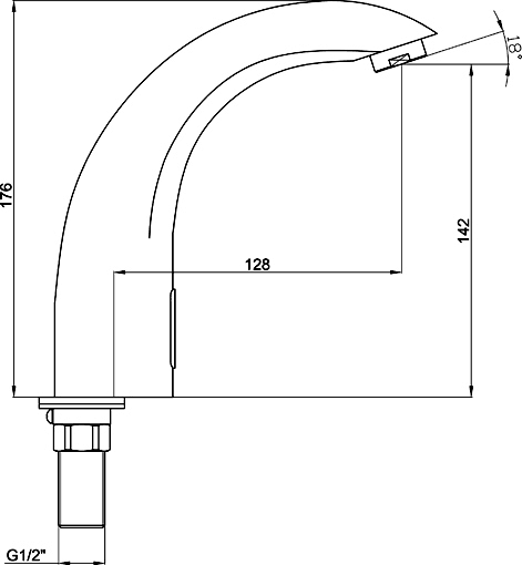 Electronic Basin Sensor Tap (Battery Or Mains Powered). additional image