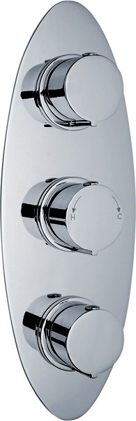 Triple Concealed Thermostatic Shower Valve (Chrome). additional image